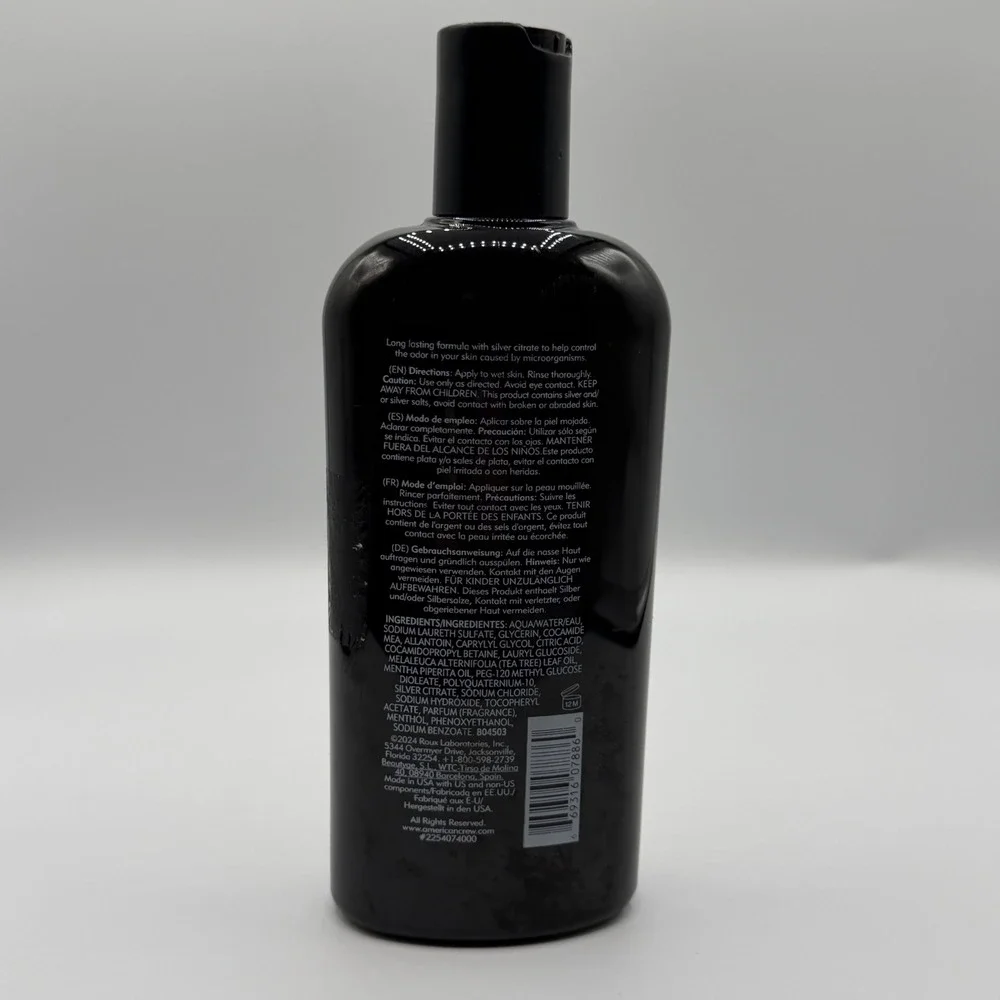 American Crew 24-Hour Deodorant Body Wash 15.2 Fl Oz Mens Shower Gel Refreshing